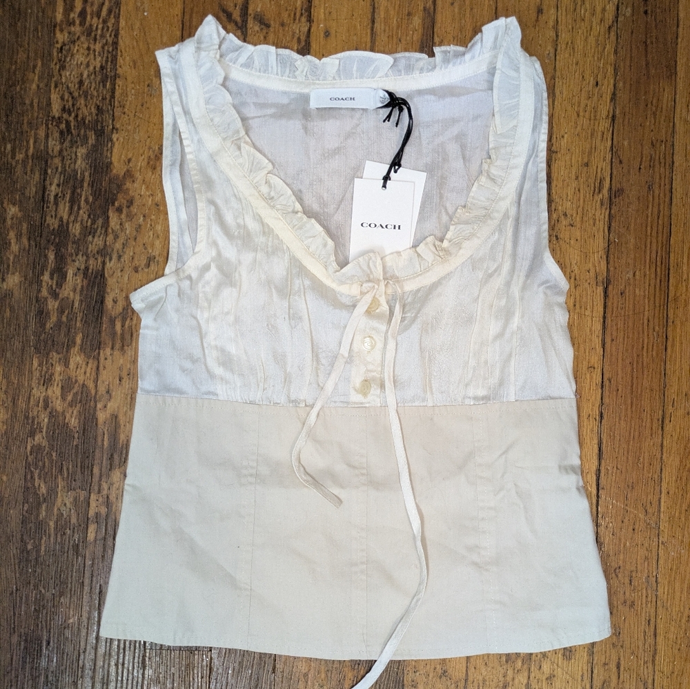 NWT white coach top